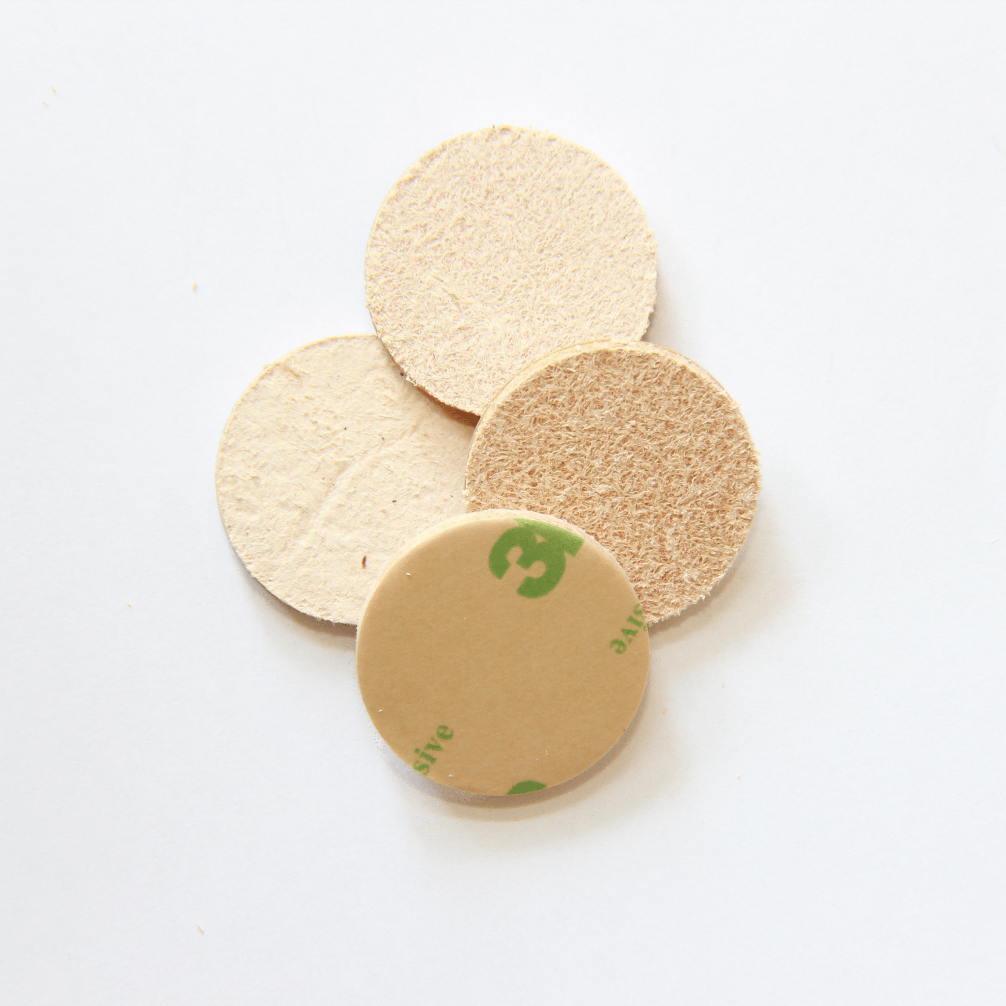1″ Round USA-Made Leather Floor Protector Pads (4-Pack)