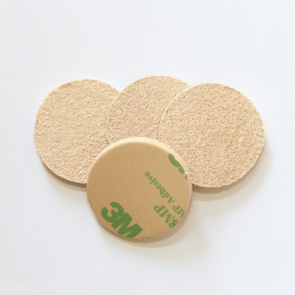 1.2″ Round USA-Made Leather Floor Protector Pads (4-Pack)