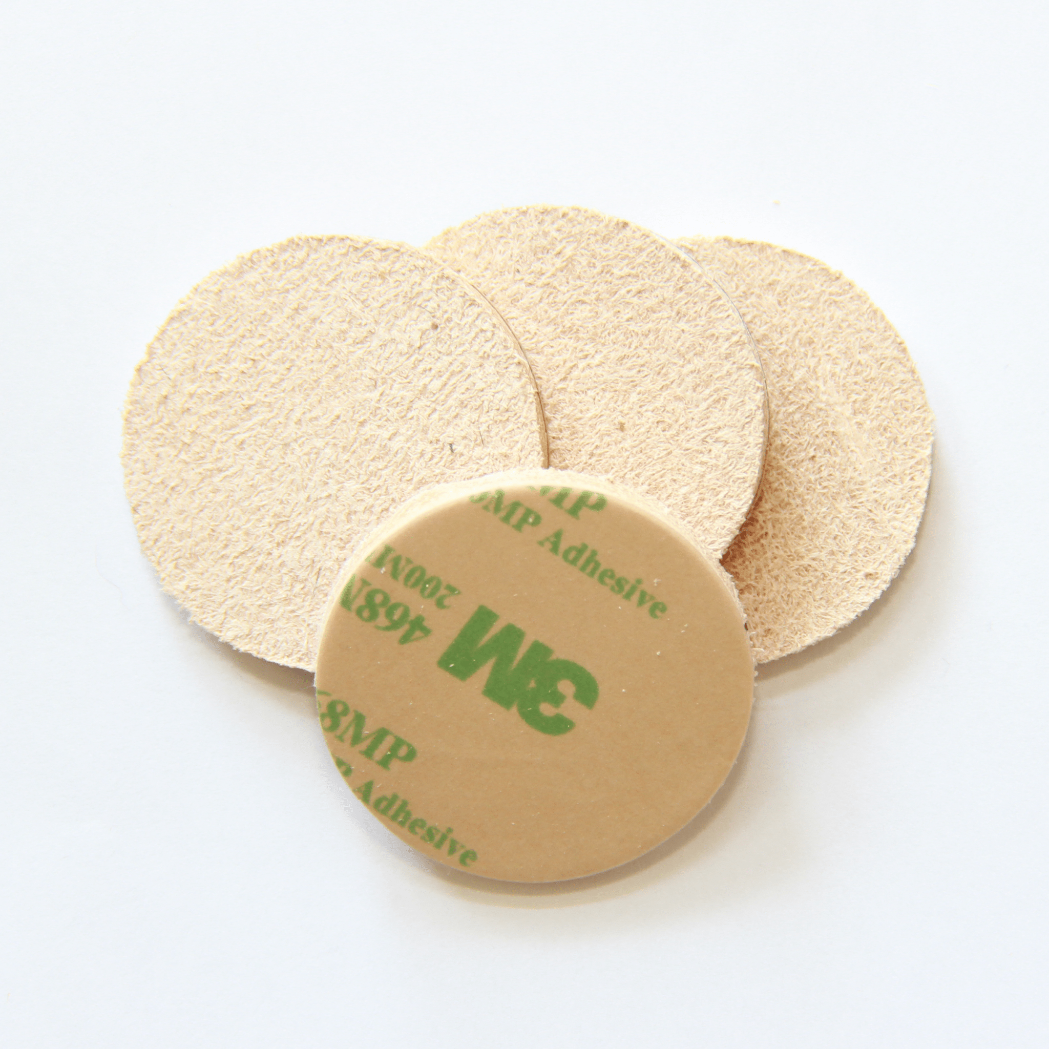 1.4″ Round USA-Made Leather Floor Protector Pads (4-Pack)