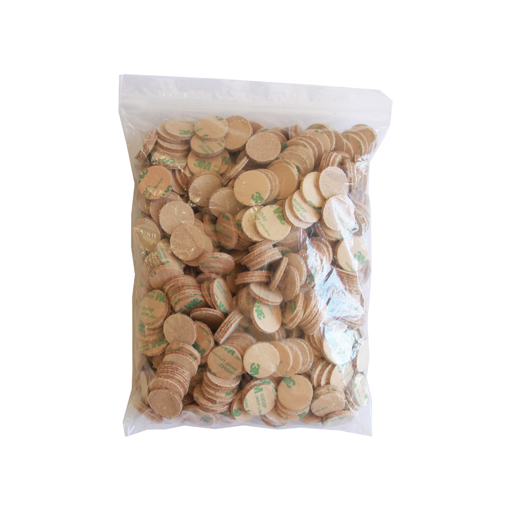 1" Round Leather Floor Protectors Contractor Bulk Pack 1000 Count