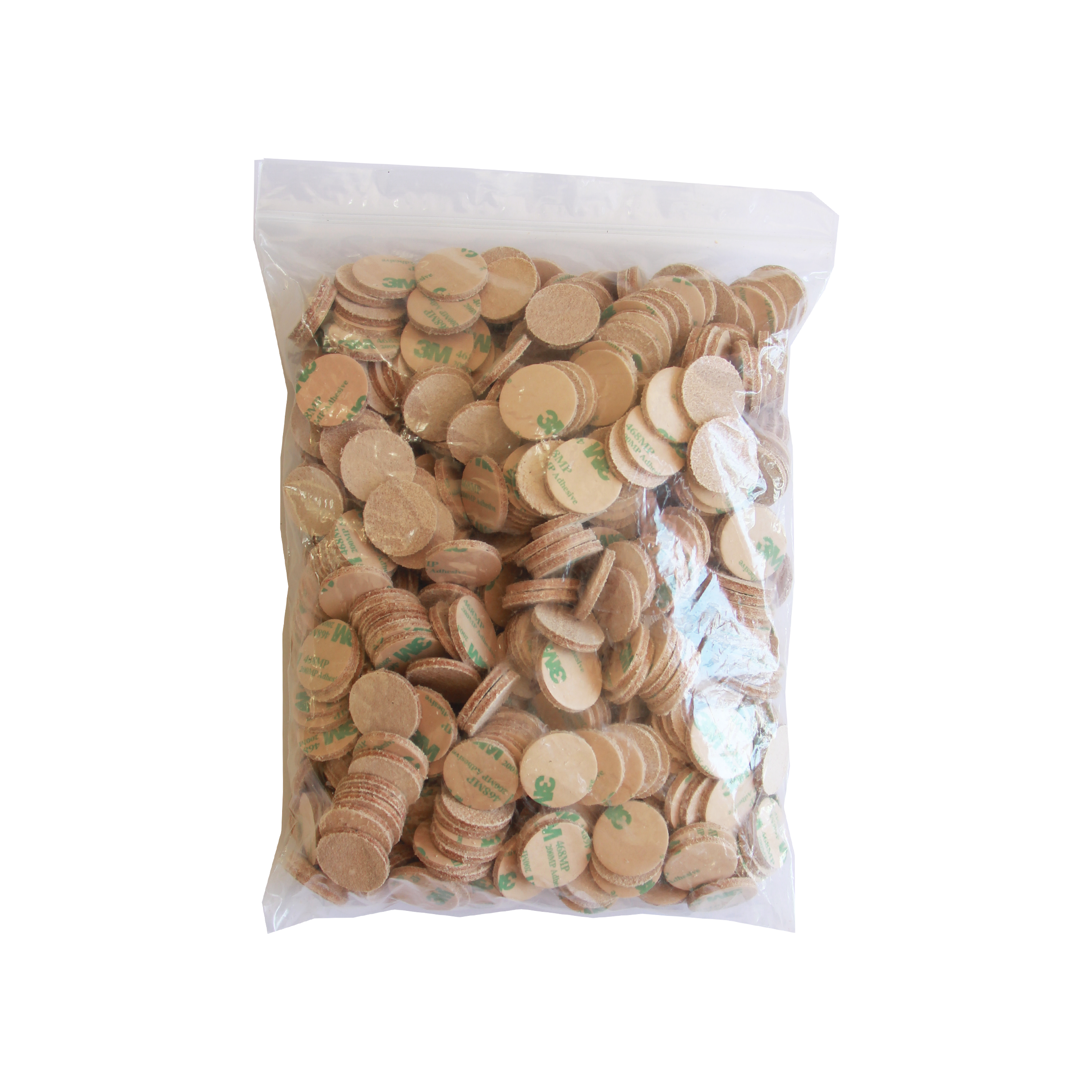 1"  Round Leather Floor Protectors Contractor Bulk Pack 300 Count